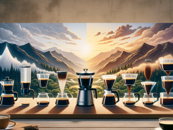 Porównanie różnych metod parzenia kawy.
